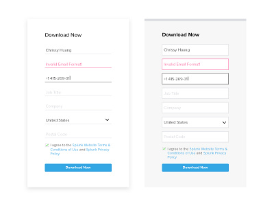 Form redesign for Splunk