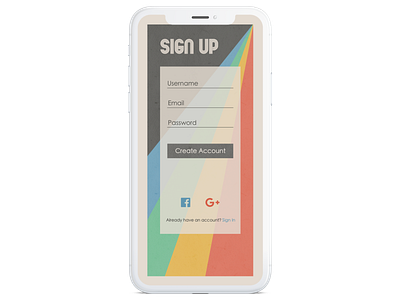 Daily UI 001: Sign Up 001 daily ui design retro signup ui ux