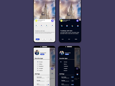 Mobile UX/UI designed with AdobeXD