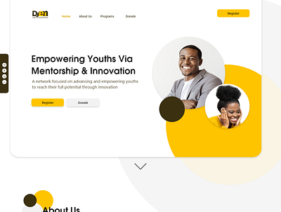 Youth Empowerment UI Design app bootstrap css design graphic design html sketch ui ux vector web website wordpress