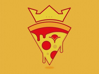 KING PIZZA ILLUSTRATION LOGO TYPE