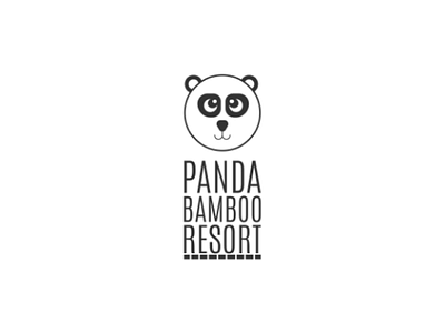 Panda Bamboo Resort Logo Design