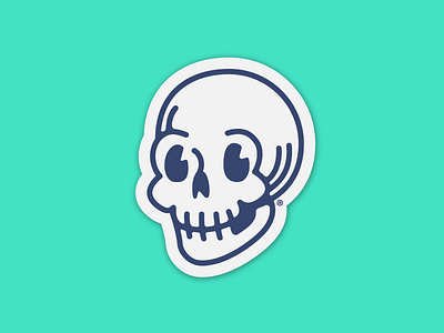 Skully Skull death happy joy skull sticker