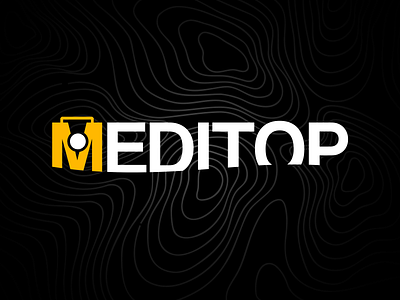 Meditop logo land surveying logo terrain vector