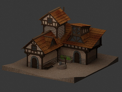 Medieval House Game Asset