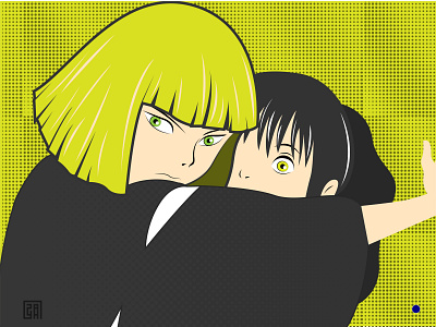 Spirited Away - Haku and Chihiro adobe illustrator anime art animeart art artwork draw flat graphic green haku illustration illustrator minimal studio ghibli vector vectorart