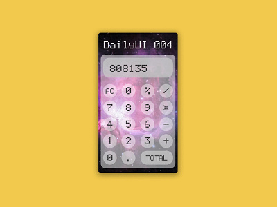 Calculator #DailyUI #004 design graphic design typography ui
