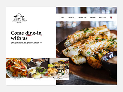 Hacienda Real Reastaurant Page Concept