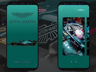 Aston Martin Team F1 App astonmartin branding car design designs f1 formulaone illustration logo motorsports product prototype sebastianvettel sport ui design uiux ux