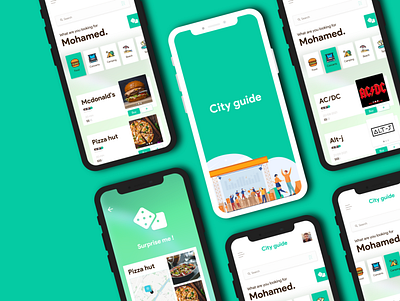City guide app art clean design flat graphic design minimal ui ux web