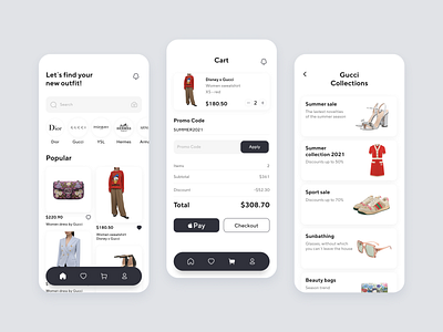 E-Commerce Clothing App app clothes design store ux