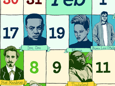 2011 Calendar of Famous People I Like