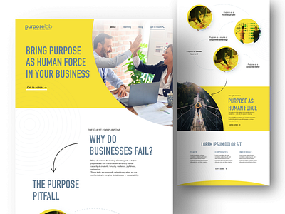 Purposelab business design elementor graphic design homepage plugin scratch ui web design web developer website wordpress yellow