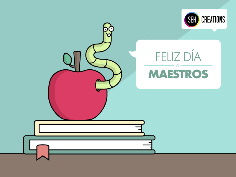 Dia del Maestro 2d animación animated animation2d animtion apple book desing gif medellín motion desing motiongraphics