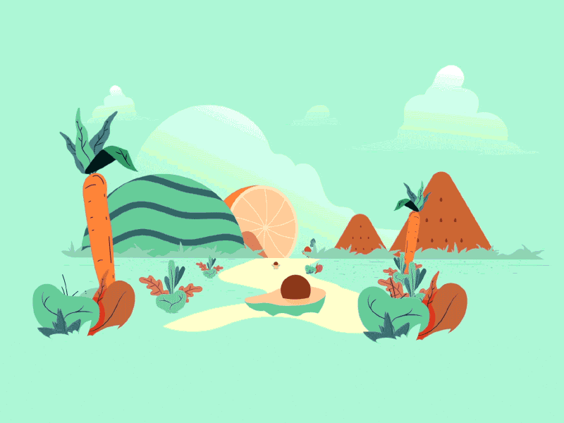 Food pyramid ( vegetables) Fec after character 2d animation food food pyramid