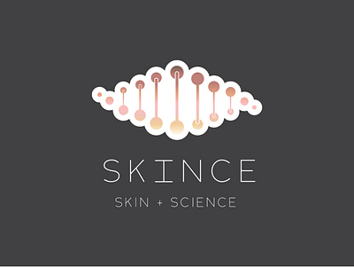 Skince - Skin + Science Dermatalogic Products Brand branding branding design design icon logo vector