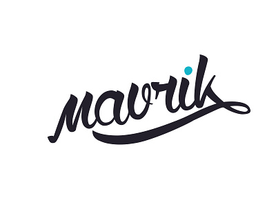 Mavrik lettering logo typography