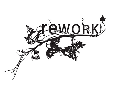 reWORK logo logo nature typography weave