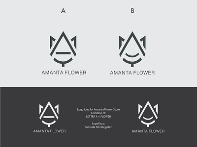 Logo idea for Amanta Flower Store a letter logo brand design brand identity branding branding and identity branding design design flat flower illustration flower logo icon letter letter a logo logo nerd minimal rose