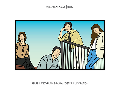 'START UP' Korean Drama - Poster Illustration