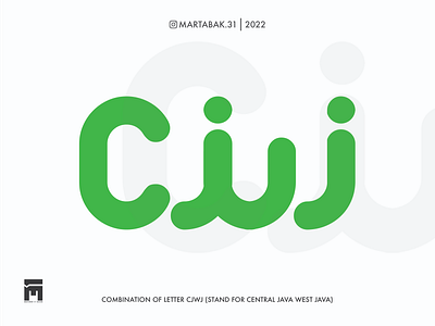 CJWJ Logo (Stand for Central Java West Java) branding central java decacorn design flat icon letter logo logo minimal start up unicorn west java