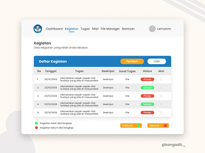 Table UI Design