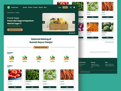 Landing Page Rumah Sayur 2021 design gogreen green greens illustration landing page design landing page ui landingpage popular trending trendy design ui ux vegetable vegetables vegetarian vegetation website website design