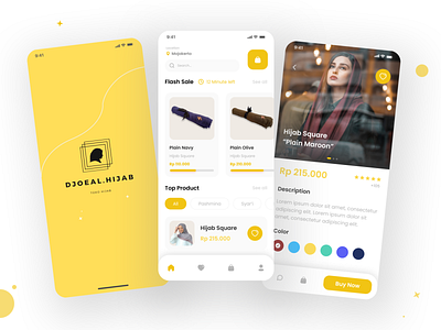 Hijab E-Commerce App app branding design design2021 hijab interfacemobile islam mobileapp mobiledesign muslim popular trend2021 ui uiapp uidesign uimobile uiux user interface ux uxdesign