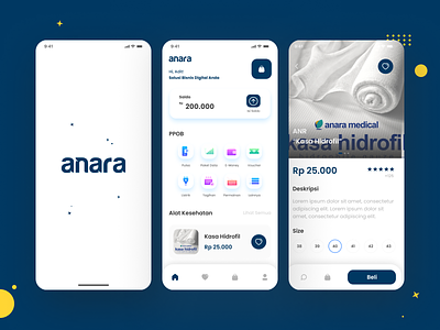 Anara PPOB Mobile App anara app bank branding clean cool design design2021 ecommerce inspiration minimalism mobile payment paymentonline ppob topup tranding ui uiux ux