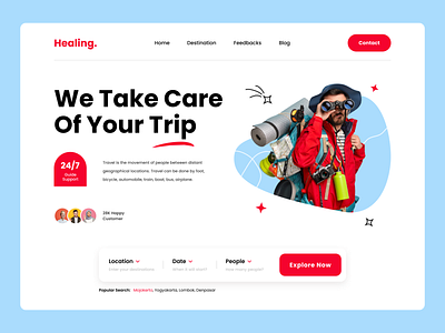 Healing - Travel Landing Page