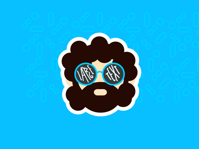 Large Text Icon icon material design mobile app android