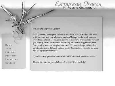 Empyrean Dragon - Snow Theme web design webdesign website