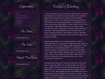 Kaeliri's Beadery web design webdesign website