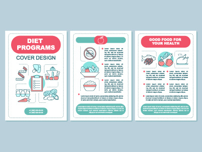 Healthy nutrition brochure template layout