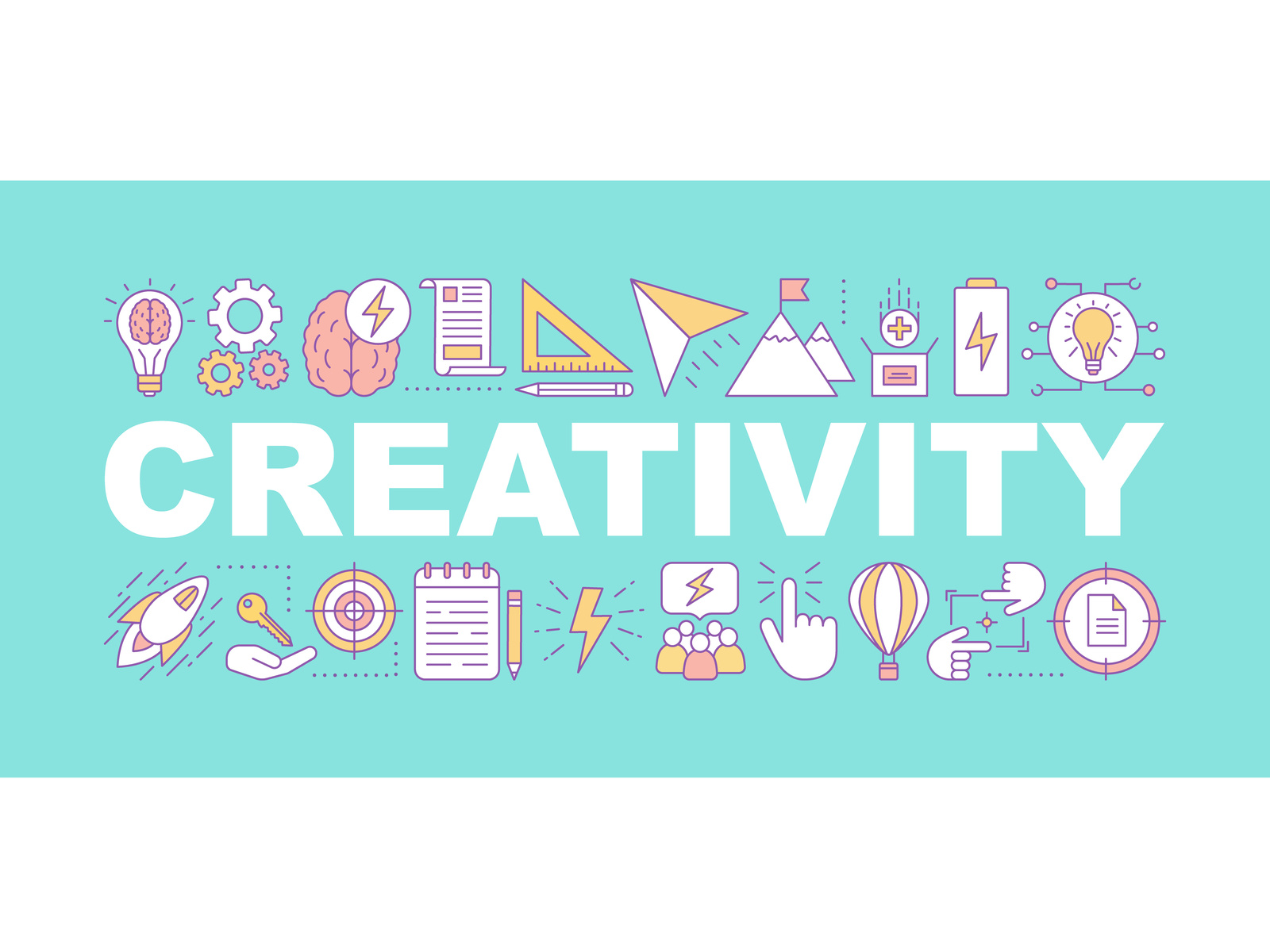 Creativity word concepts banner by bsdgraphic on Dribbble