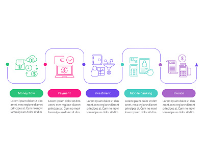 Banking vector infographic template