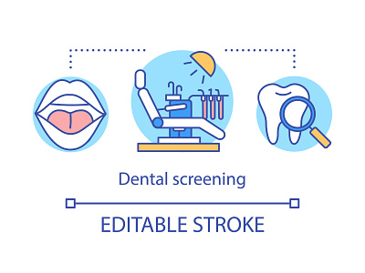 Dental screening concept icon