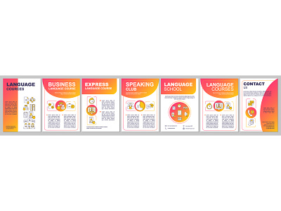 Language learning brochure template layout brochure business concept course design express flyer icon icon creation icon illustration icondesign icongrapher icongraphy illustration language language school layout vector vector graphics web graphics