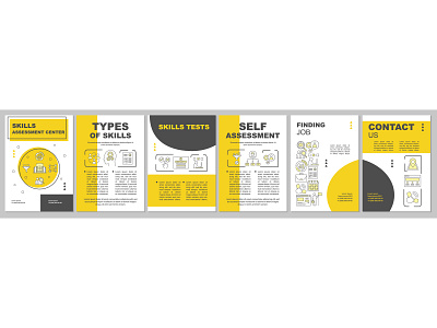 Skills assessment yellow brochure template layout assessment brochure concept design employment flyer hr icon icon creation icon illustration icondesign icongrapher icongraphy illustration layout recruiting skills vector vector graphics web graphics