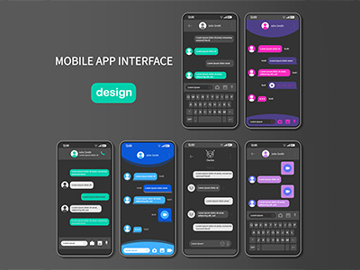 Mobile app interface design concept