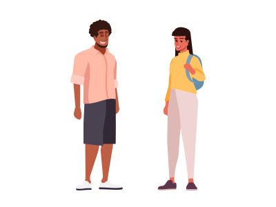 Couple, best friends vector illustration