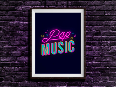 Oldschool banner concept 80s 90s album banner branding concept cover design illustration lettering music neon oldschool pop poster retro style text typography web graphics