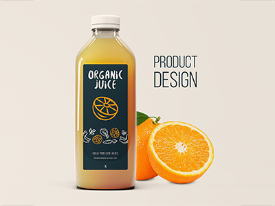 An attractive juice design bottle branding business concept design hand drawn icon icon creation icon illustration icondesign idea illustration juice logo orange organic print product product design typography