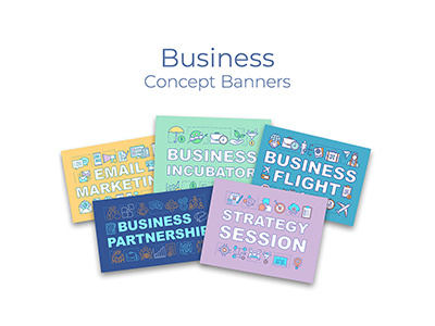 Business banner design concept