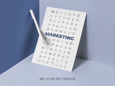 Marketing icons set design concept