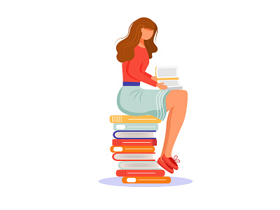 Do you like reading?) book cartoon character college concept education encyclopedia exam flat girl hobby knowledge learning library lifestyle literature novel reading studying