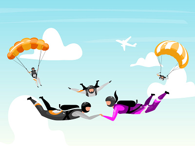 skydiving animated clipart for powerpoint