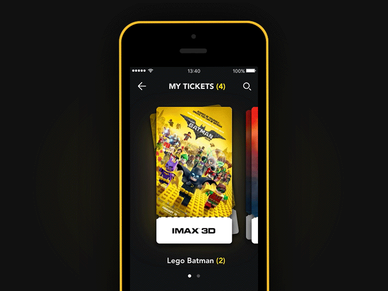 Movie ticket app animation study