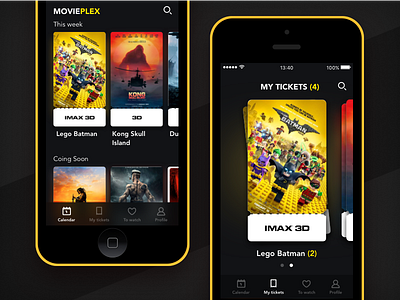 Movieplex app batman cinema dark ios movie ticket tickets ui uix