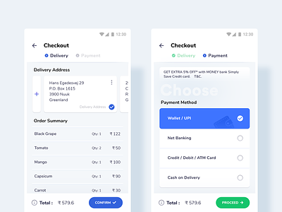 Checkout - Grocery App
